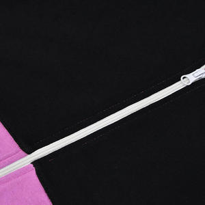 Dos colores de bloque de invierno Casual de lana bordada de alta calidad precio barato al por mayor superventas de algodón sudaderas con capucha de los hombres Zip - Product Image 3