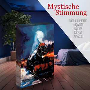 Tableau sur toile Harry Potter avec éclairage, Express de Poudlard, cadre noir - Product Image 3