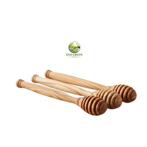 Custom Length Natural Wooden Honey Dipper Stick Wholesale Eco Friendly Long Handle Wood Honey Spoon Drizzler Wand Jar Server - Product Image 3