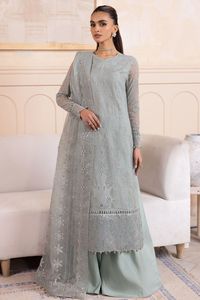 Meilleur 3 pièces en mousseline de soie pour femmes indiennes pakistanaises légères de haute qualité fête Salwar Kameez dernière conception vêtements de mode mariage - Product Image 4