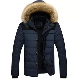 High Quality Full Zip Embroider Logo Fitted Waterproof Winter Softshell Custom Sport Team Puffer Jacket <b>Men</b> Plus Size Jacket - Product Image 2