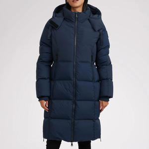 Manteau long matelassé pour femmes, veste d'hiver chaude, logo personnalisé, vente en gros - Product Image 1