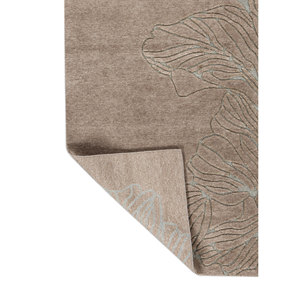 พรมขนสัตว์ถักมือสีน้ำตาลเบจลายดอกไม้รูปสี่เหลี่ยมผืนผ้าขนาด 9x12 ฟุต สำหรับตกแต่งบ้าน ห้องนั่งเล่น ห้องโถง รุ่น Aiwz-1001 - Product Image 5