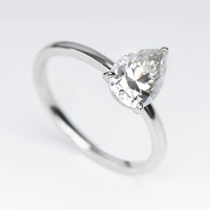 Wholesale High Quality 925 Sterling <b>Silver</b> Women's Party Engagement <b>Rings</b> <b>Set</b> IGI Certified Pear Moissanite Cut for Anniversary - Product Image 6