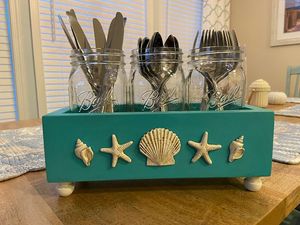 Porte-cuillère en bois fait main de qualité supérieure Organisateur d'ustensiles de comptoir écologique Support de cuillère de cuisine en bois - Product Image 2