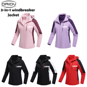 Veste coupe-vent DRIOV unisexe trois-en-un à coque rigide, coupe-vent, imperméable, respirante, veste détachable en deux pièces, best-seller - Product Image 1