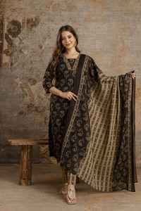 Conjunto de Kurtis de algodón informal a la moda Pent Dupatta para mujer colecciones de ropa de Festival diario estilo Formal readymade indio pakistaní - Product Image 4