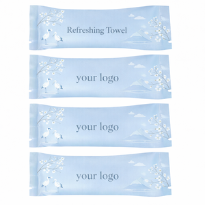 Serviettes en rouleau jetables en coton 8g 21*21cm New West 600% parfumées - Emballage personnalisé pour usage quotidien, personnalisable - Product Image 1
