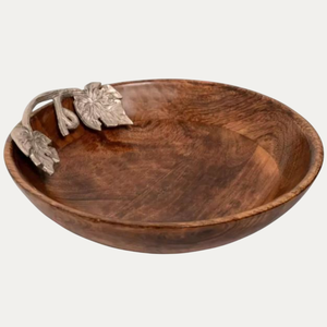 Saladier en bois au design moderne fait à la main Bol de service à dessert élégant avec technique polie pour les mariages dîners - Product Image 5