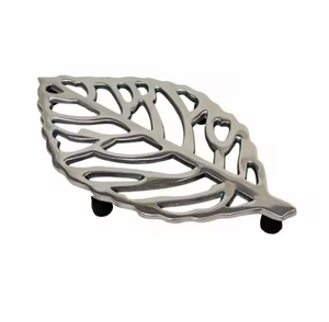 Cast Metal Leaf <b>Trivets</b> for Hot Dish Pot <b>Pan</b> Gold Finished Teapot <b>Trivets</b> Snowflake Design Hot Dish Plate Holder Hot Selling - Product Image 2