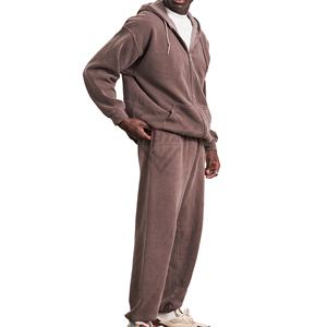 Chándales Deportivos de Invierno para Hombre 2026, Cómodos, Lavados al Ácido, con Capucha y Cremallera, Transpirables, Chándales Lavados al Ácido al por Mayor - Product Image 3