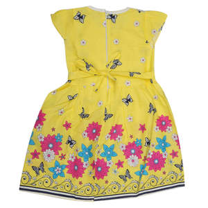 Robe brodée pour filles - Jaune - Product Image 2