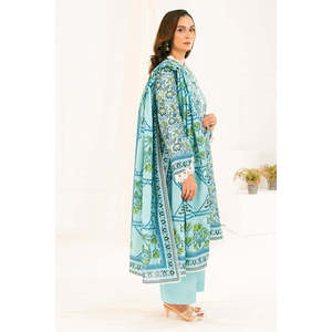 Ensemble de costume Khaddar pour femmes en coton 100% imprimé 3 pièces avec dupatta en dentelle K-52093 - Product Image 3