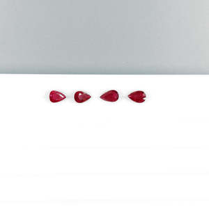 Perles de rubis naturelles du Mozambique non traitées, perles calibrées 6x4mm - Product Image 2