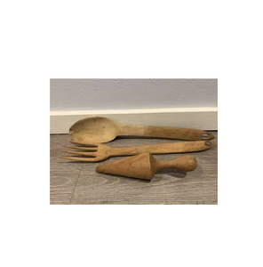 Cuchara y tenedor personalizados reutilizables, juego de vajilla de madera, cubiertos para el hogar, decoración de mesa, al menor costo - Product Image 4