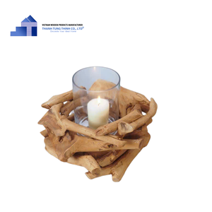 Meilleure vente bougie en bois de base stable souvenirs faits à la main pour pièce maîtresse de salon fabriquée au Vietnam - Product Image 5