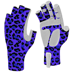 Gants de pêche d'été sans doigts à imprimé léopard, unisexes, imperméables, compatibles avec les écrans tactiles, antidérapants, séchage rapide, protection UV, pêche en plein air - Product Image 3
