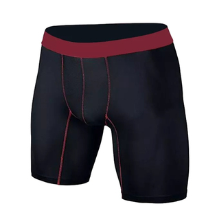 Wholesale Men's Eco-friendly Polyester Fitness <b>Compression</b> Pants Solid Gym <b>Shorts</b> Elastic Waist Customized Sports Running Gear - Product Image 3