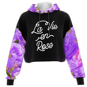 Precio de venta en línea Sudaderas con capucha recortadas para mujeres Sudaderas con capucha recortadas hechas en Pakistán para mujeres Sudaderas con capucha recortadas de diseño personalizado para mujeres - Product Image 4