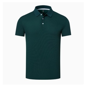 Polo d'été à manches courtes pour hommes, chemise d'affaires mince et respirante de couleur unie, tissu jersey confortable - Product Image 2