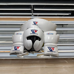 Juego de Boxeo Blanco de Cuero Genuino de Primera Calidad, Precio al por Mayor RTS, Juego de Sparring Profesional Personalizado MS-SP-2876 - Product Image 1