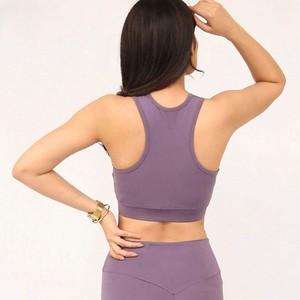 ชุดออกกำลังกายเล่นฟิตเนส2ชิ้นแบบโครงแบรนด์2024กางเกงรัดรูปยกก้นแบบไร้รอยต่อชุดเล่นกีฬากางเกงเลกกิ้งสำหรับสตรี - Product Image 4