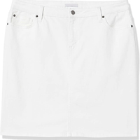 Jupe en jean décontractée pour femme, 100 % coton, avec ceinture boutonnée, couleur unie, délavage automne, haute qualité, livraison rapide, vente en gros à prix abordable