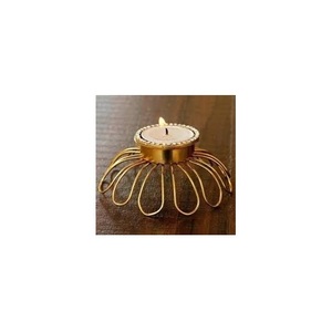 Bougeoir en métal fabriqué à la main pour salon moderne décoration de fête de table ambiance et célébrations à thème rustique - Product Image 1