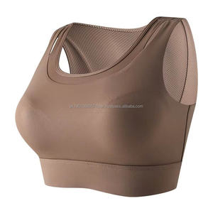 High Support Running Sport <b>Bra</b> Lightweight Breathable Spandex/Nylon Four-Way <b>Stretch</b> Quick Dry Shockproof Women's U-NECK - Product Image 2