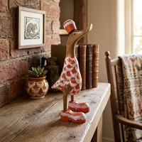 Figurine de canard en bambou écologique faite à la main avec couleur personnalisée et design artistique moderne pour cadeaux d'anniversaire et décoration intérieure