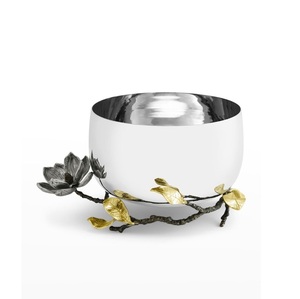 Bols décoratifs de luxe en acier inoxydable écologique de haute qualité, finition argentée, support feuille d'or, les plus vendus en gros - Product Image 5