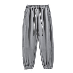 Custom French Terry Fleece Jogger Track <b>Pants</b> Men's Casual Track Patchwork Elastic Waistband Flare Sweat <b>Pants</b> Men - Product Image 1