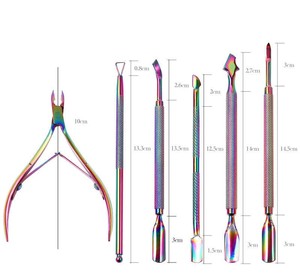 Juego de tijeras para uñas 2025, pinzas para cejas a la moda, pinza y cortador de uñas, empujador de cutículas de uñas, juego de herramientas de manicura - Product Image 6