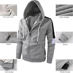 Sweats à capuche en éponge de coton personnalisés OEM avec panneau côtelé extensible sur le côté pour hommes fabriqués par Dress Sports - Product Image 2