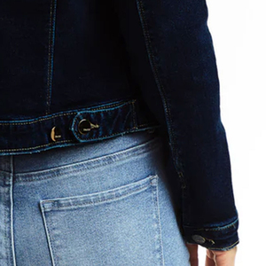 Veste en jean à manches longues pour femmes sur mesure veste en jean pour femmes noir hiver veste en jean pour femmes uni prix de gros 2025 - Product Image 6