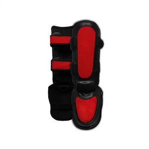 Espinillera de boxeo con logotipo personalizado, diseño transpirable ajustable de cuero PU, alta calidad, precio bajo, fabricado en Pakistán - Product Image 3