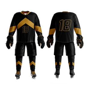 Teamwear Jersey Pant Ice Hockey Sets Custom Sublimation Printing 100% Polyester Quick Dry Ice Hockey Uniforms - Product Image 1