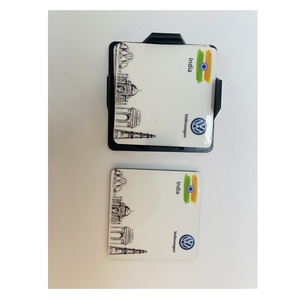 Elegante Juego de 4 Posavasos Wolkswagon con Soporte (con Caja), MDF con Laminado de Alto Brillo y Antideslizante de EVA - Product Image 2