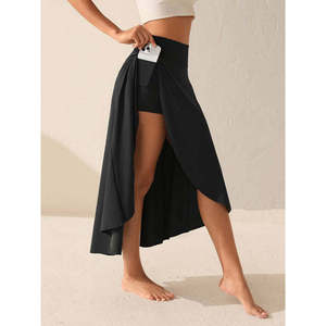 Women's Sandy <b>Skirt</b> with Pocket Detail and <b>Leggings</b>, 36302 - Black - Product Image 1