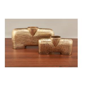 Vase en métal en aluminium moderne haut de gamme Design texturé Unique pour la décoration intérieure de table chambre salon utilisation de mariage - Product Image 1