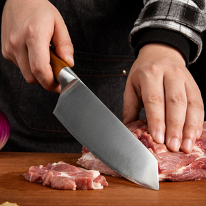 Venta al por mayor pedidos a granel personalizados OEM ODM servicio cuchillo de Chef de acero inoxidable cuchillo de cocina afilado Cuchillo de cocina mango de hoja fija cuchillo de cocina - Product Image 5