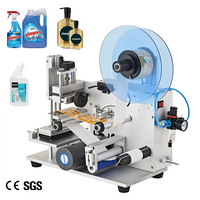 Etiquetadora Semiautomática de Escritorio YIMU YM120 con Posicionamiento Preciso para Aplicación de Etiquetas en Bolsas de Plástico y Botellas Cuadradas