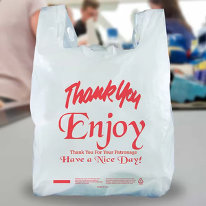 High Quality Custom Printed T-Shirt <b>Packaging</b> <b>Bag</b> Wholesale in Various Colors-HDPE LDPE Material for Supermarket Use - Product Image 3