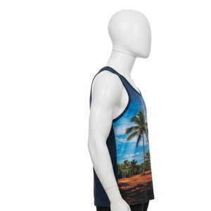 Breathable 100 Percent Cotton Printed <b>Mens</b> Tank <b>Tops</b> Summer Sleeveless Gym Fitness Muscle Shirt Casual Sportswear Vest - Product Image 2
