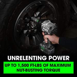 Clé à chocs sans fil 24V 1/2 pouce 1 500 Ft-Lbs à couple élevé, kit avec batterie lithium 6,0 Ah, chargeur rapide 280W, compatible 220V/20V/18V - Product Image 5