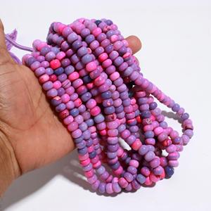 Meilleure qualité octobre pierre de naissance collier naturel rose lavande opale 8-10mm perles forme de rondelle lisse pour la fabrication de bijoux - Product Image 3