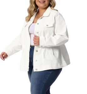 Women Denim <b>Jacket</b> With Hoodie Plain Oversized Elongated Tall Single Singles Outerwear Winter <b>Workout</b> Regular Vintage <b>Jackets</b> - Product Image 2