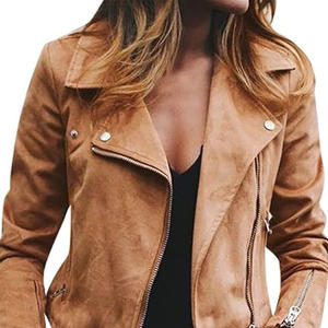 Vêtements décontractés en gros, vestes en cuir de motard, nouveau design, veste en cuir véritable pour femmes à prix avantageux - Product Image 1