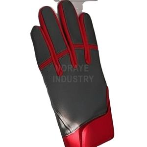 Gants de frappeur unisexes professionnels en cuir pour baseball et softball, design imperméable, sangle de poignet réglable, manchette longue pour un confort optimal - Product Image 2