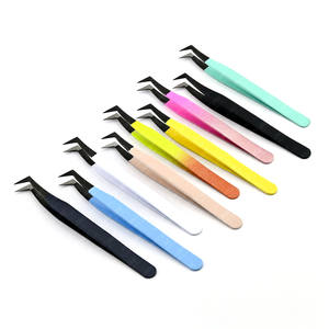 Meilleur prix pince à épiler antidérapante fine x-tip extension de cils pointe de fibre volume pince à épiler pince à épiler diamant grip botte pince à cils - Product Image 5